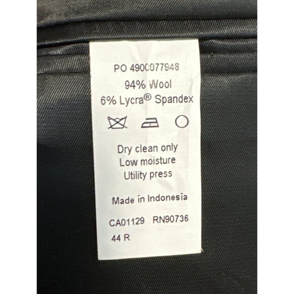 Calvin Klein Blazer Mens 44R  Charcoal Gray Wool-Blend Suit Coat Sports - Picture 6 of 9